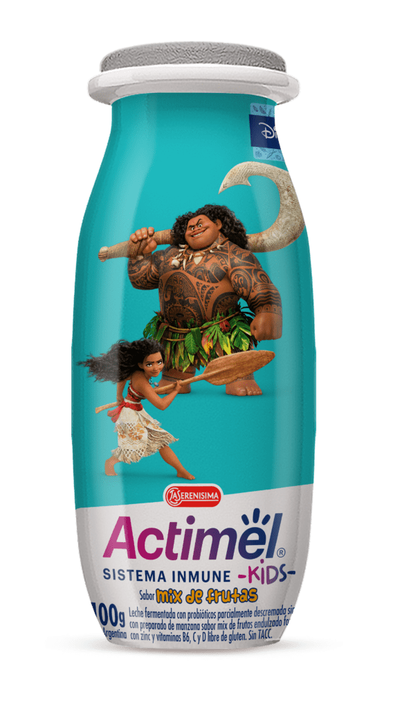El Actimel de siempre ahora especialmente pensado para reforzar la alimentación de los más chicos. 